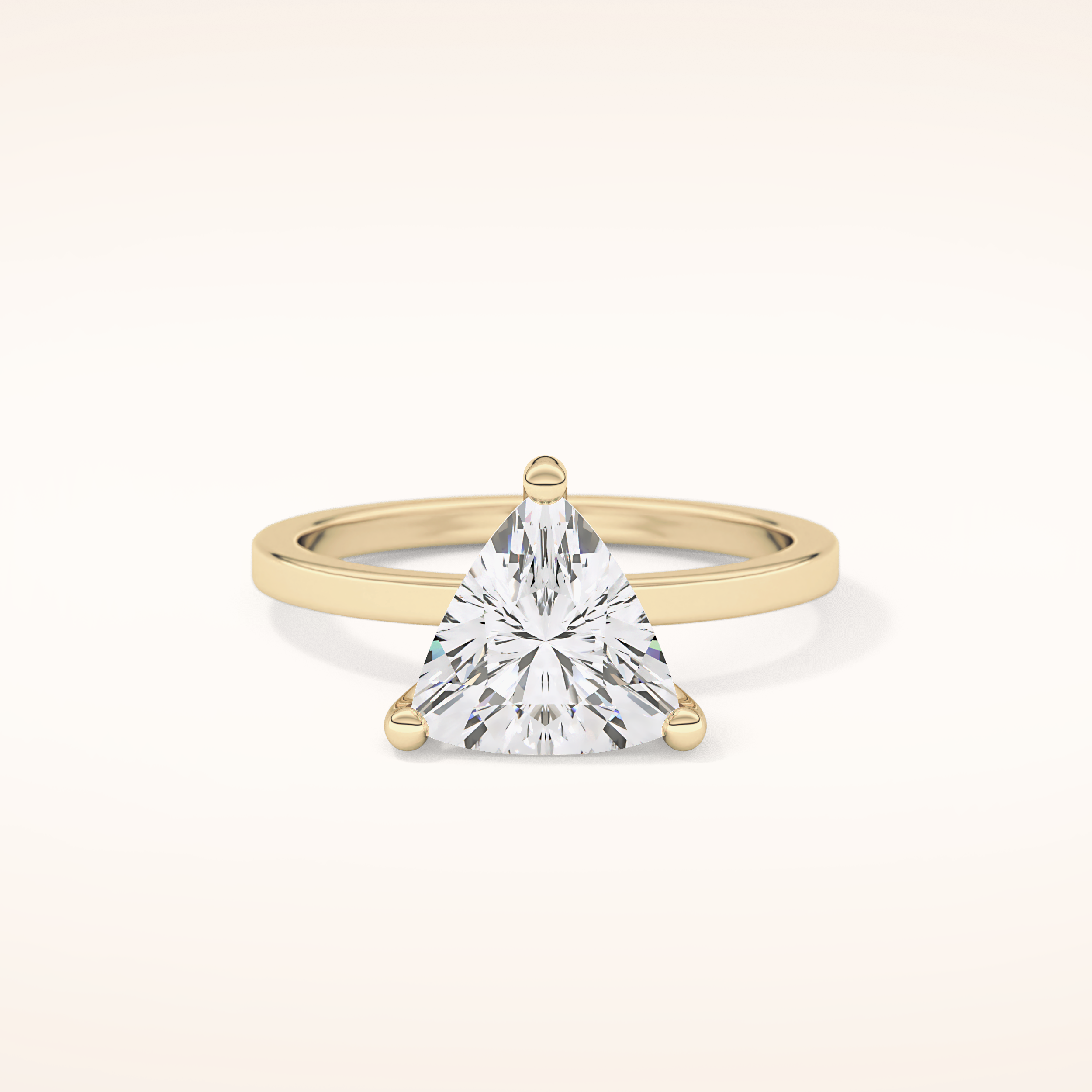 2.07 CT Trillion Shaped Solitaire Moissanite Engagement Ring