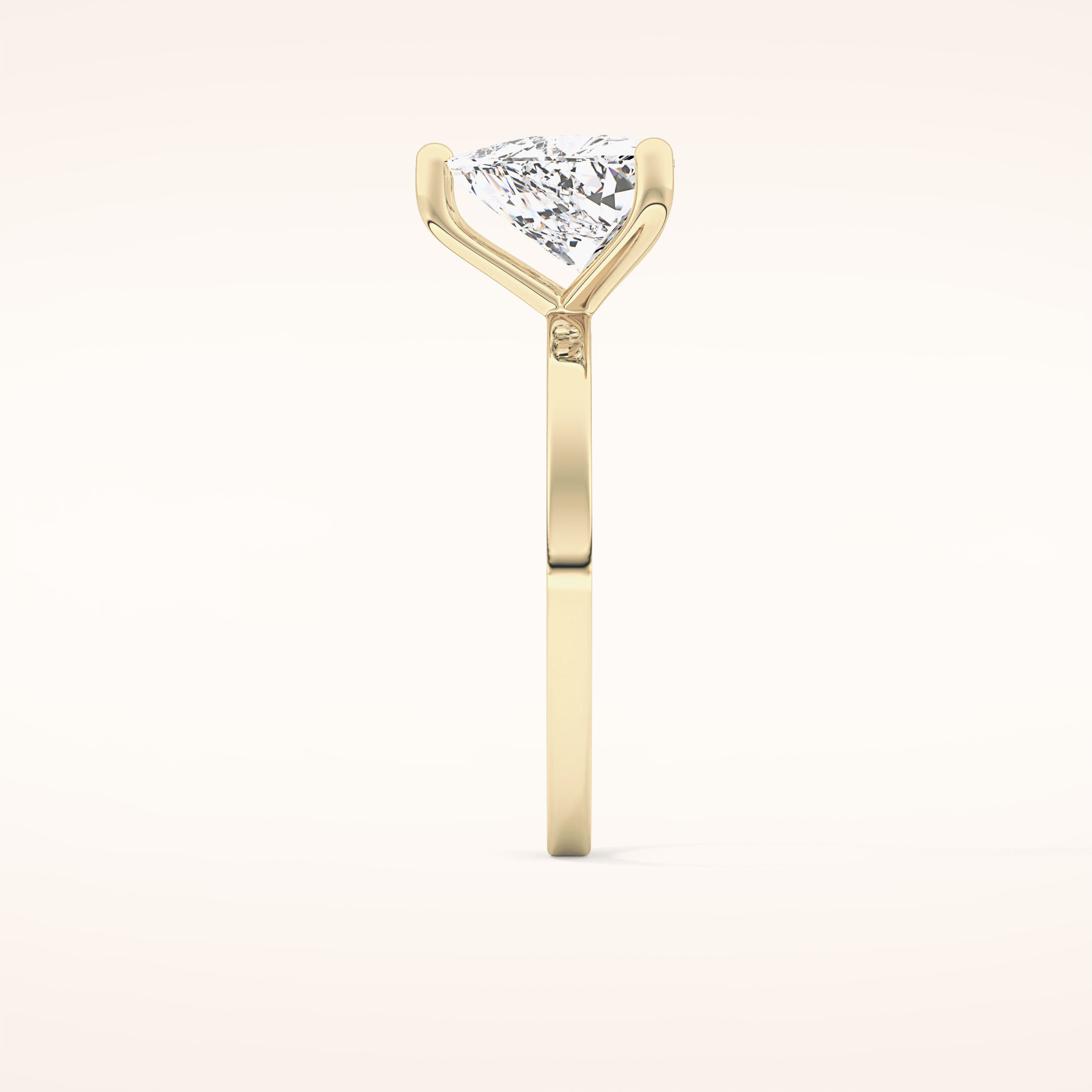 2.07 CT Trillion Shaped Solitaire Moissanite Engagement Ring