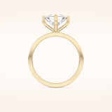 2.07 CT Trillion Shaped Solitaire Moissanite Engagement Ring