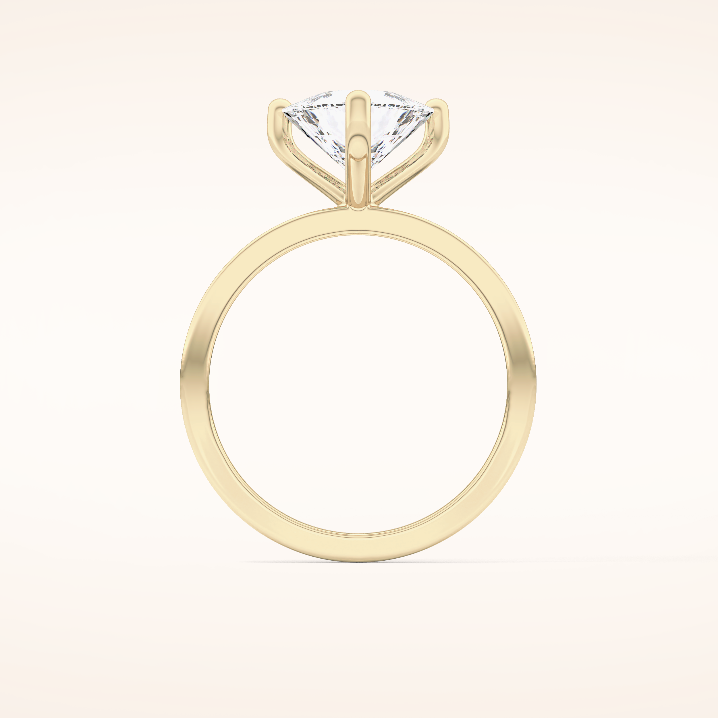2.07 CT Trillion Shaped Solitaire Moissanite Engagement Ring