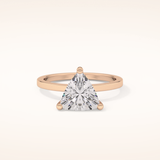 2.07 CT Trillion Shaped Solitaire Moissanite Engagement Ring