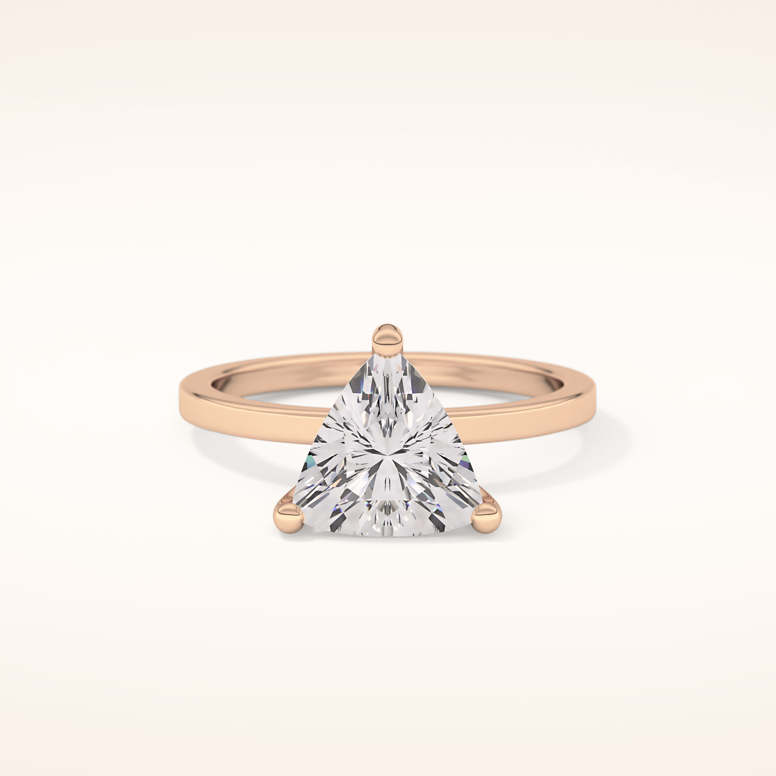 2.07 CT Trillion Shaped Solitaire Moissanite Engagement Ring