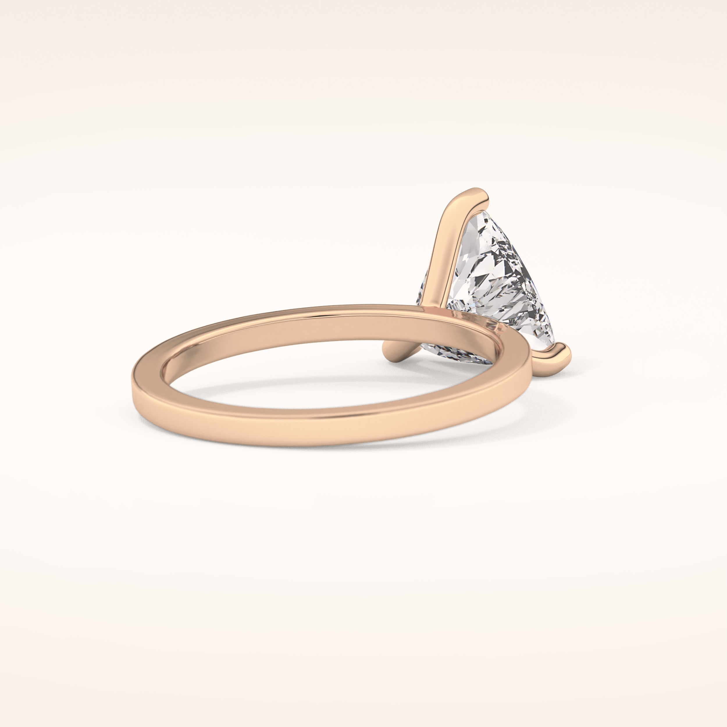 2.07 CT Trillion Shaped Solitaire Moissanite Engagement Ring