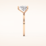 2.07 CT Trillion Shaped Solitaire Moissanite Engagement Ring