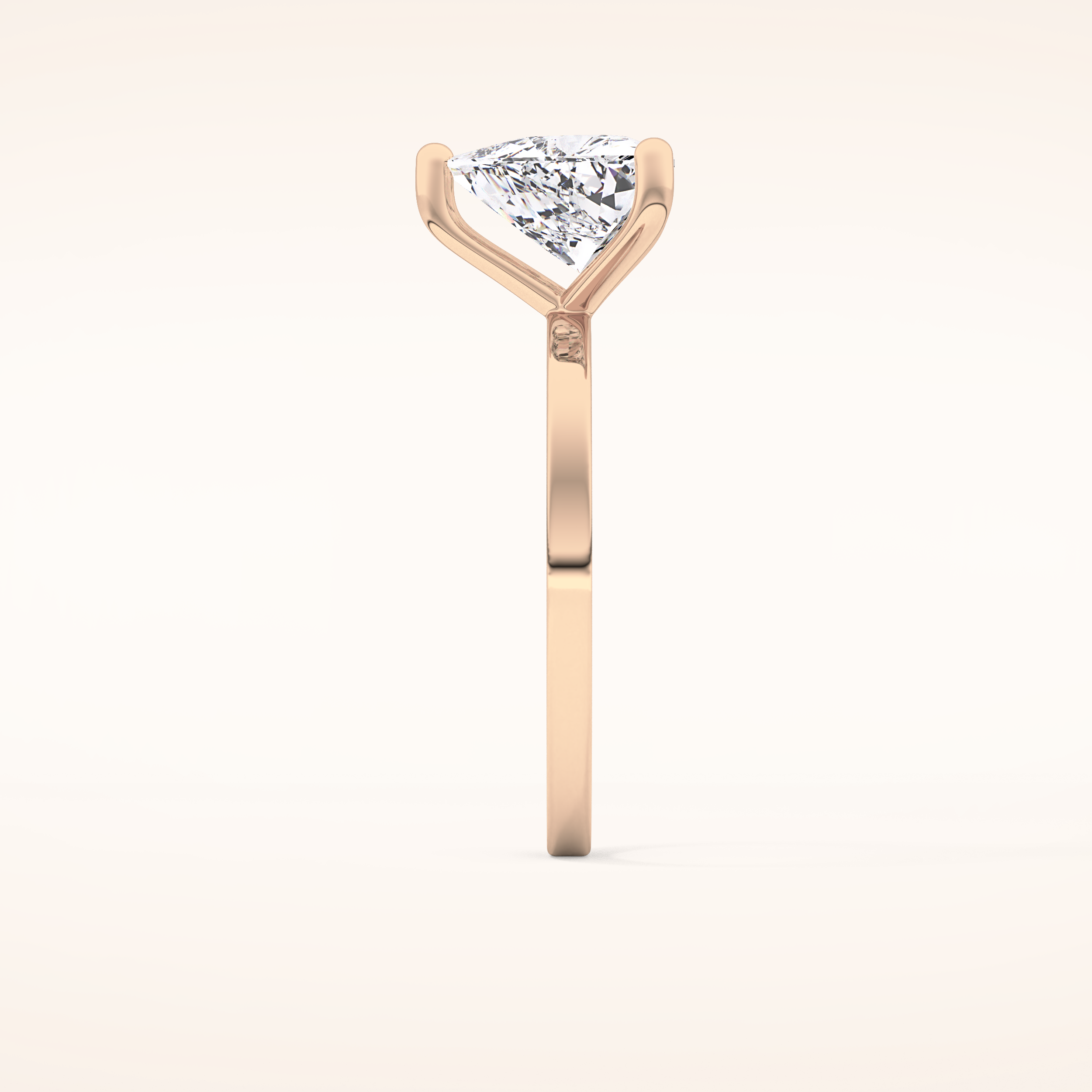 2.07 CT Trillion Shaped Solitaire Moissanite Engagement Ring