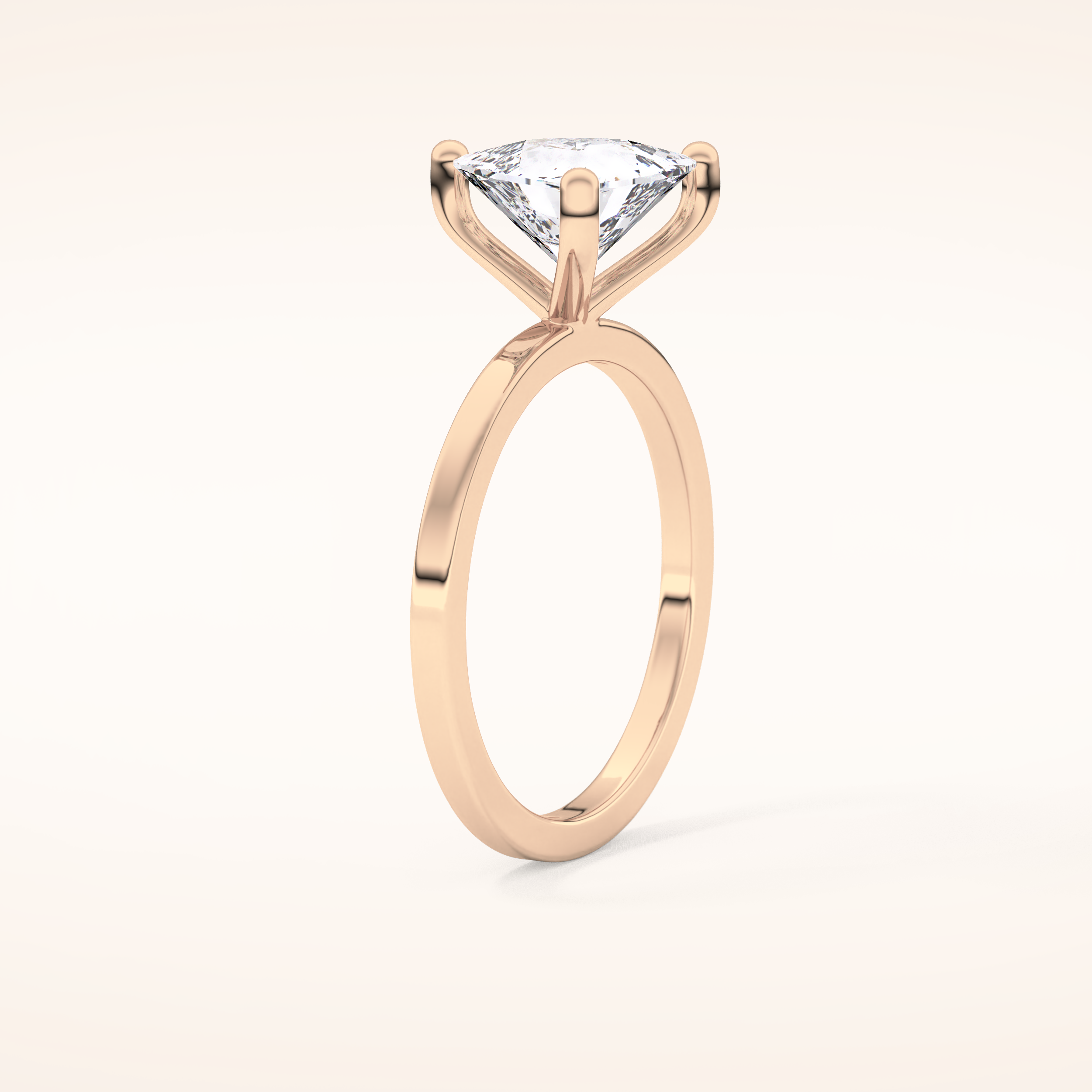 2.07 CT Trillion Shaped Solitaire Moissanite Engagement Ring