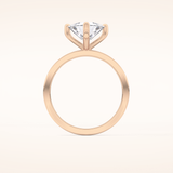 2.07 CT Trillion Shaped Solitaire Moissanite Engagement Ring