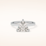 2.07 CT Trillion Shaped Solitaire Moissanite Engagement Ring