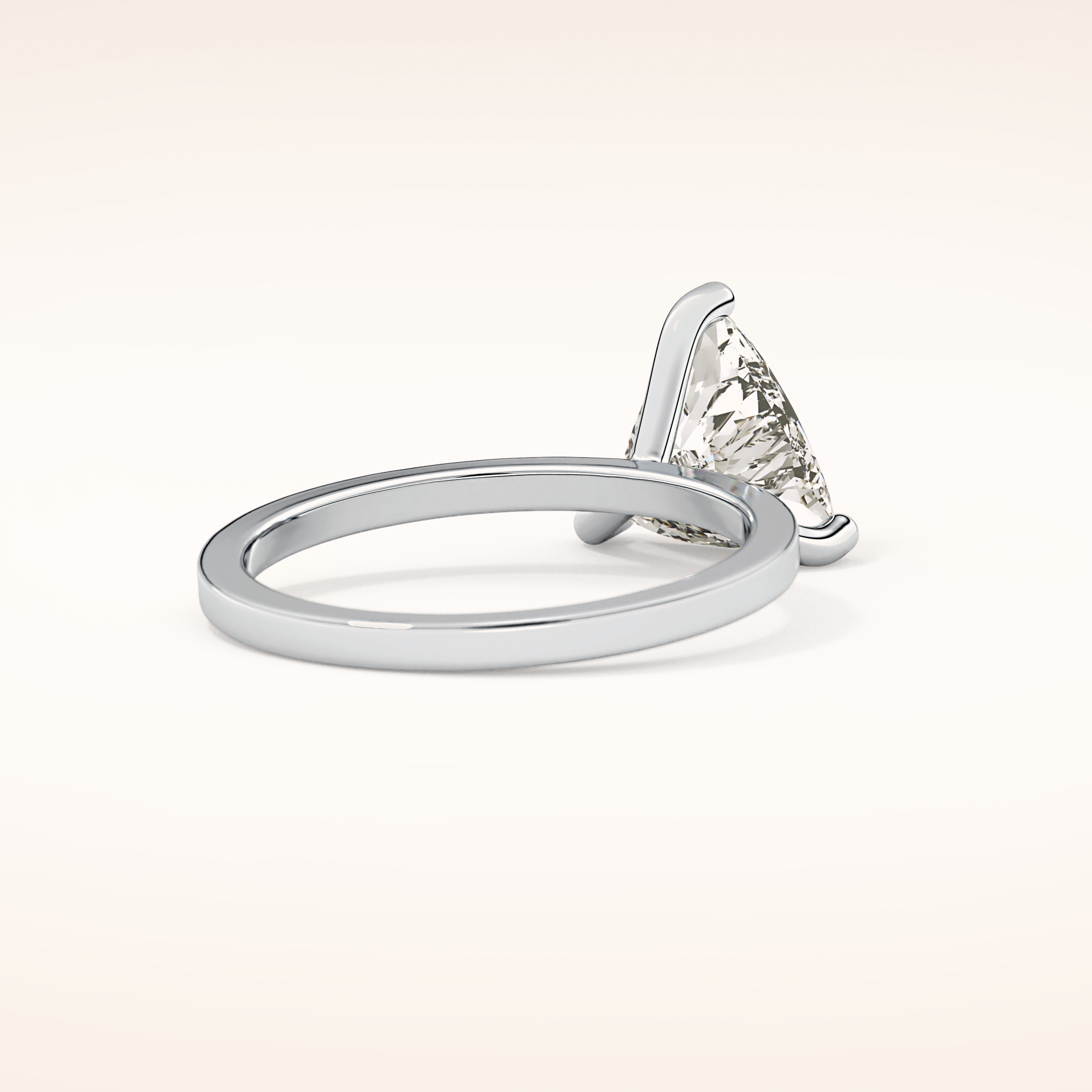 2.07 CT Trillion Shaped Solitaire Moissanite Engagement Ring