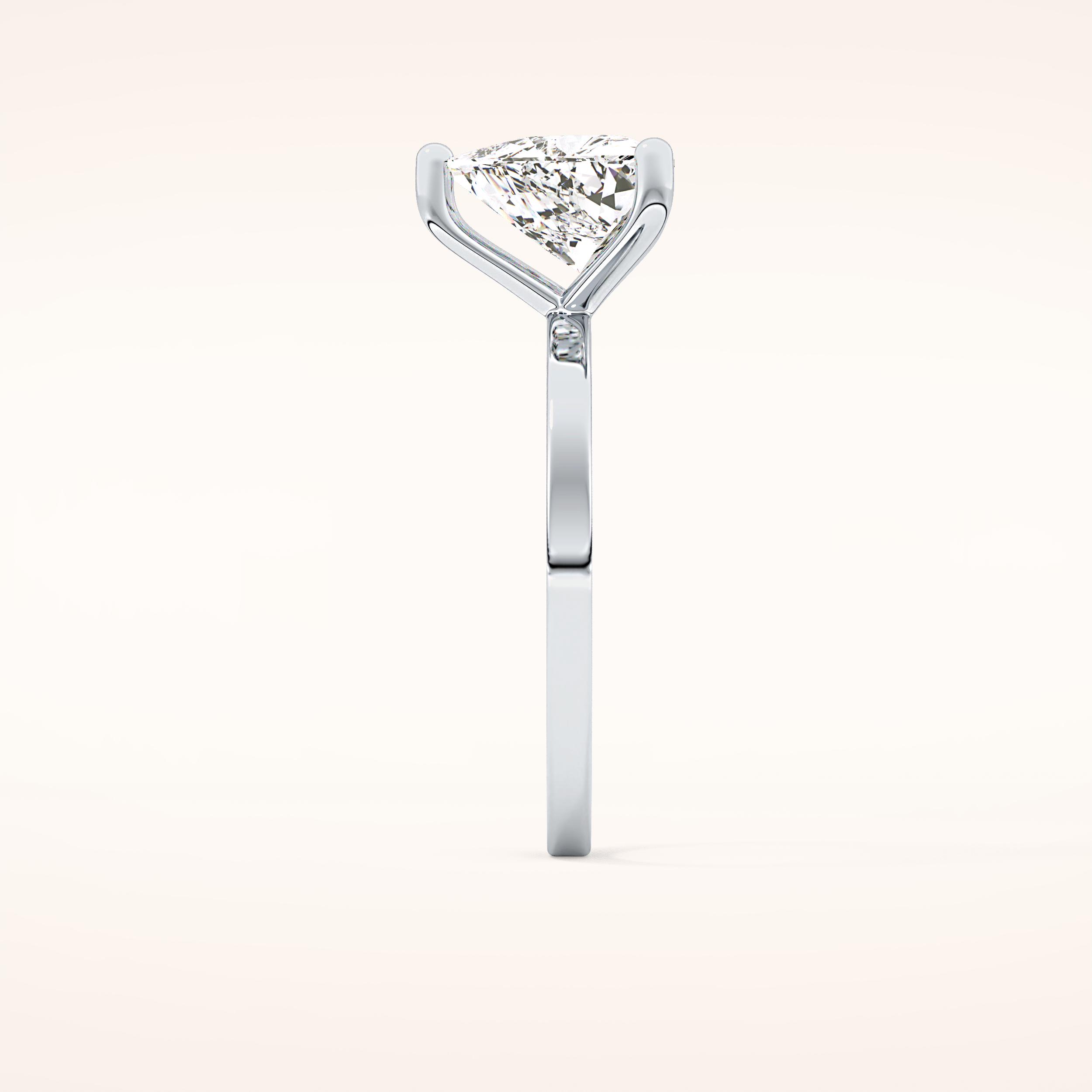 2.07 CT Trillion Shaped Solitaire Moissanite Engagement Ring