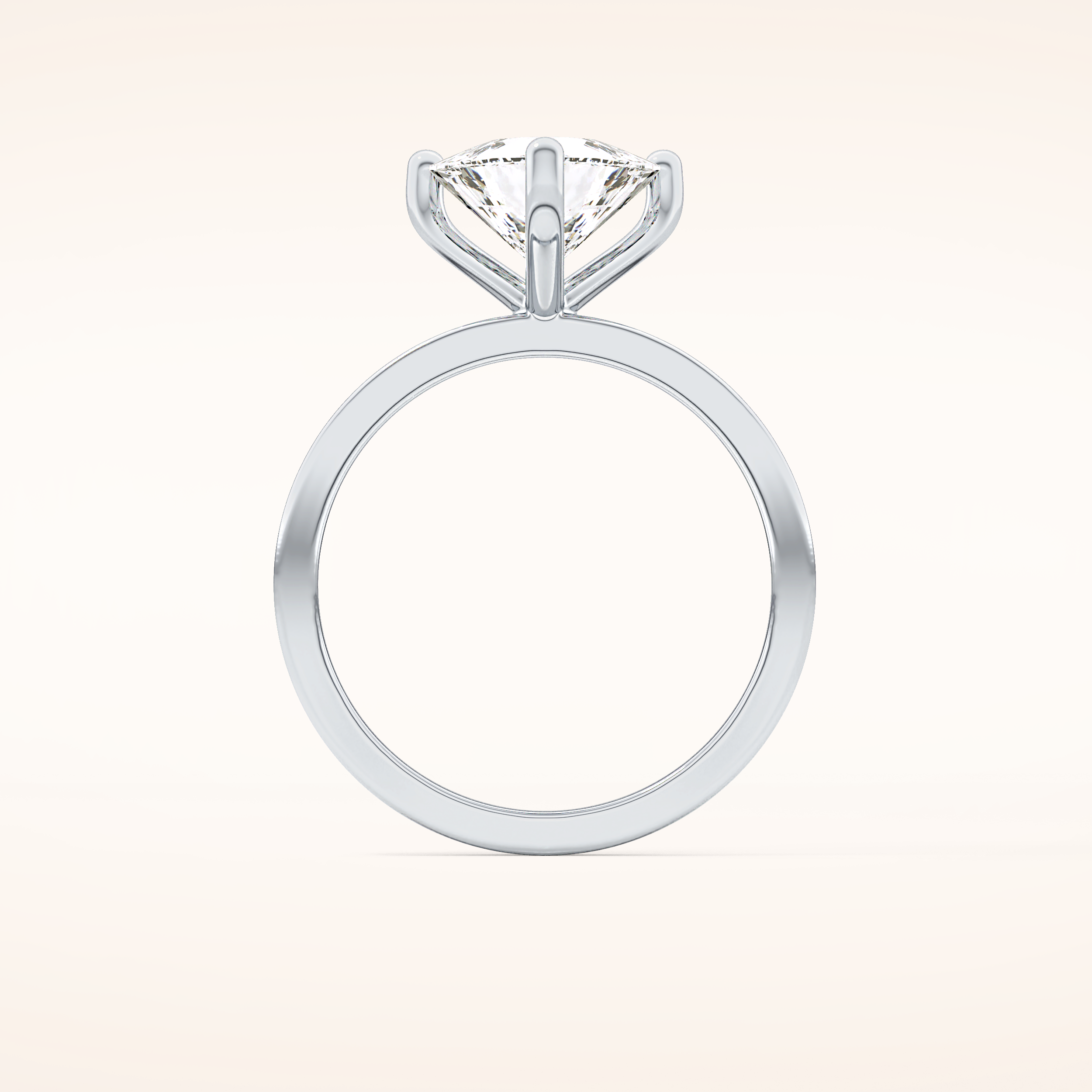 2.07 CT Trillion Shaped Solitaire Moissanite Engagement Ring
