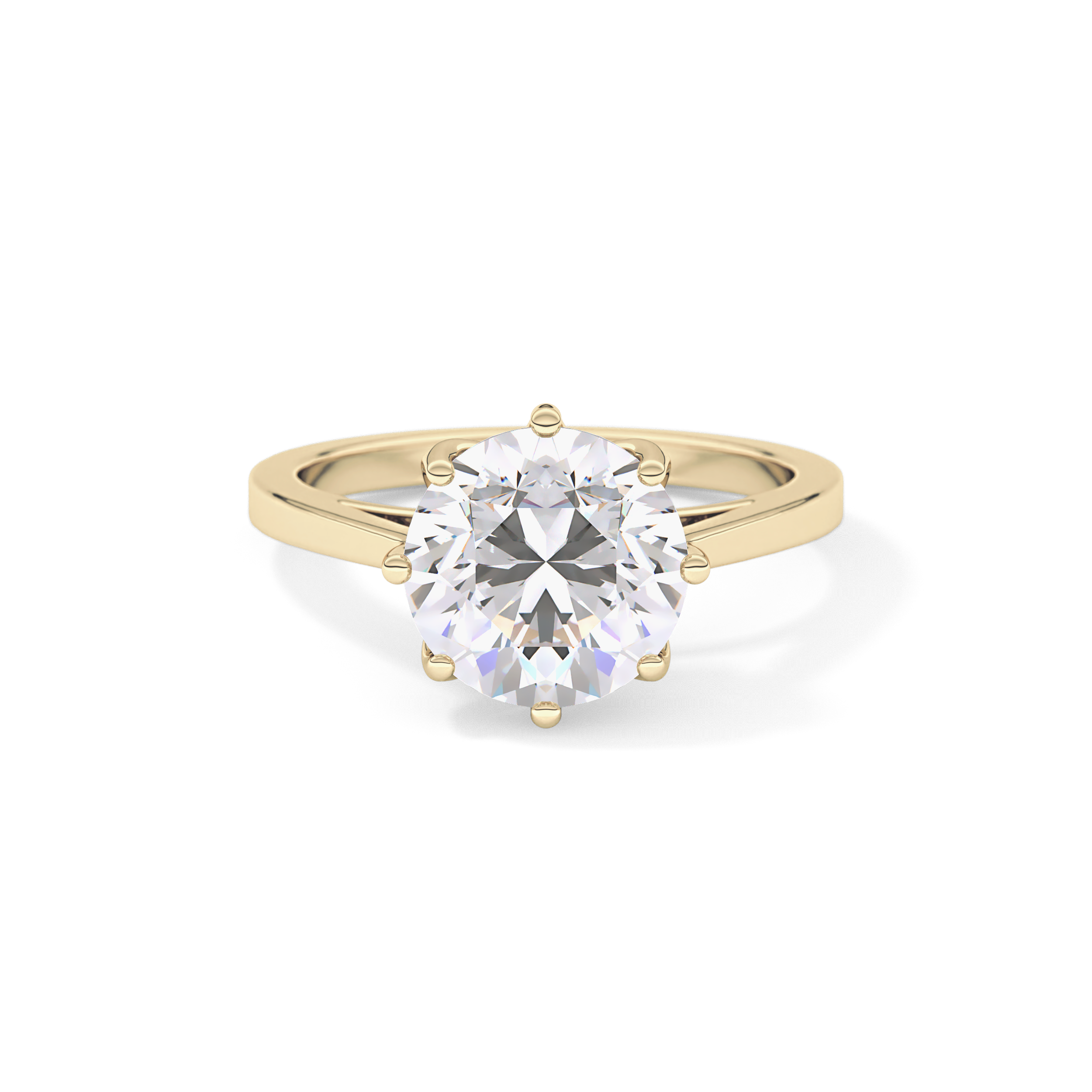 Round Solitaire Lab Grown Diamond Engagement Ring