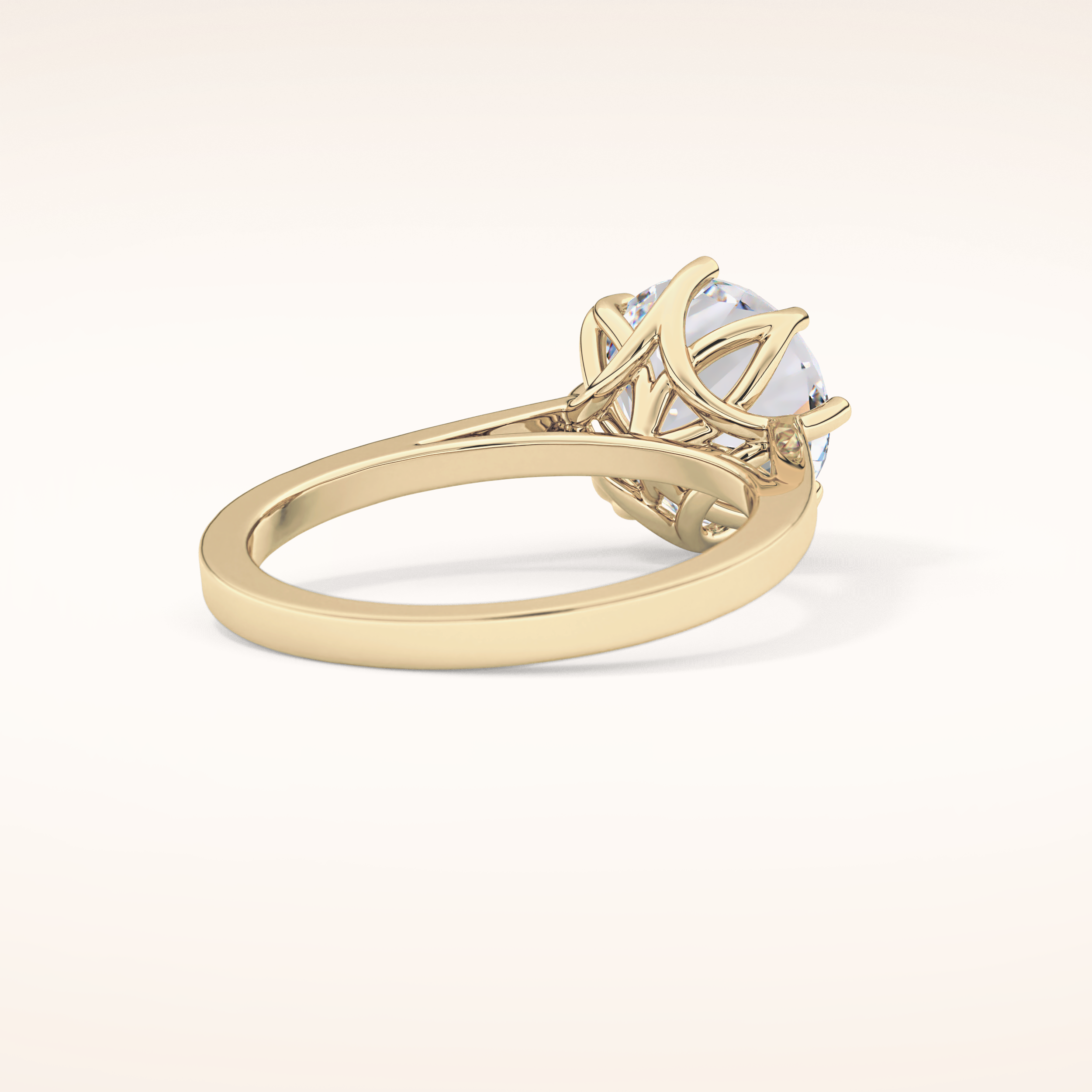 3.16 CT Round Shaped Solitaire Moissanite Engagement Ring