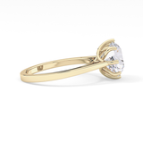 Round Solitaire Lab Grown Diamond Engagement Ring