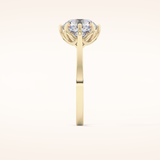 3.16 CT Round Shaped Solitaire Moissanite Engagement Ring