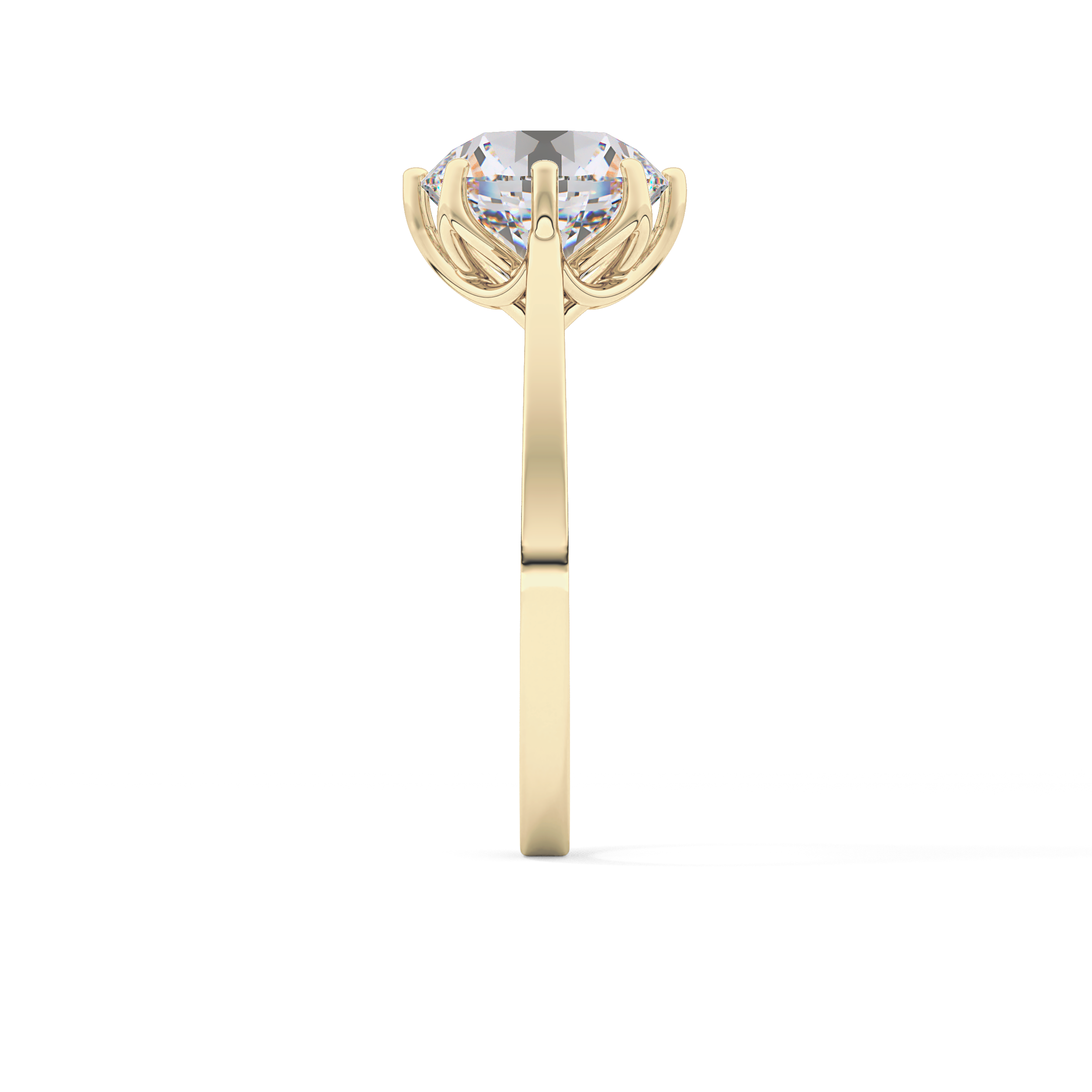 Round Solitaire Lab Grown Diamond Engagement Ring