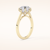 3.16 CT Round Shaped Solitaire Moissanite Engagement Ring