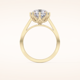 3.16 CT Round Shaped Solitaire Moissanite Engagement Ring