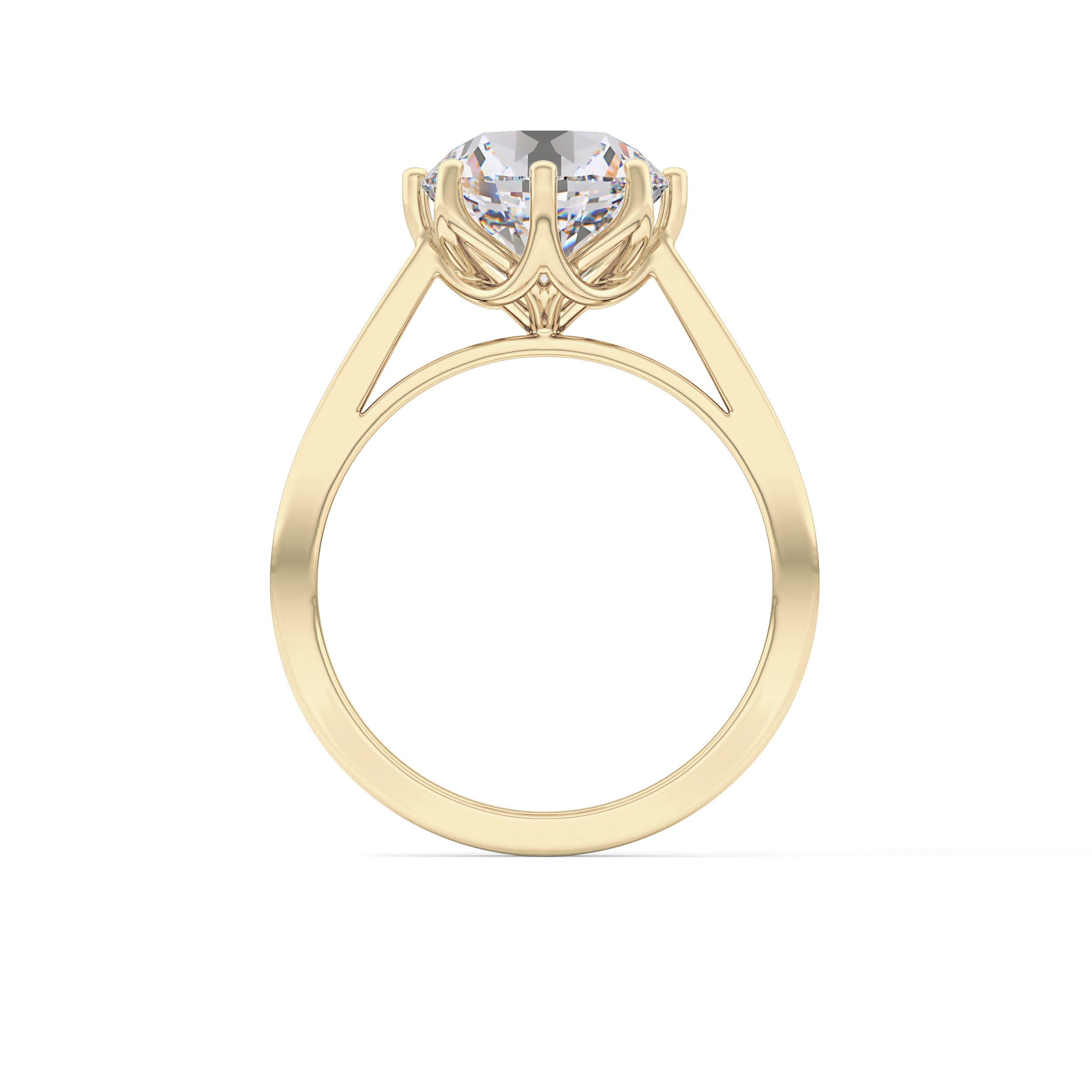 Round Solitaire Lab Grown Diamond Engagement Ring