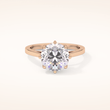 3.16 CT Round Shaped Solitaire Moissanite Engagement Ring