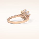 3.16 CT Round Shaped Solitaire Moissanite Engagement Ring