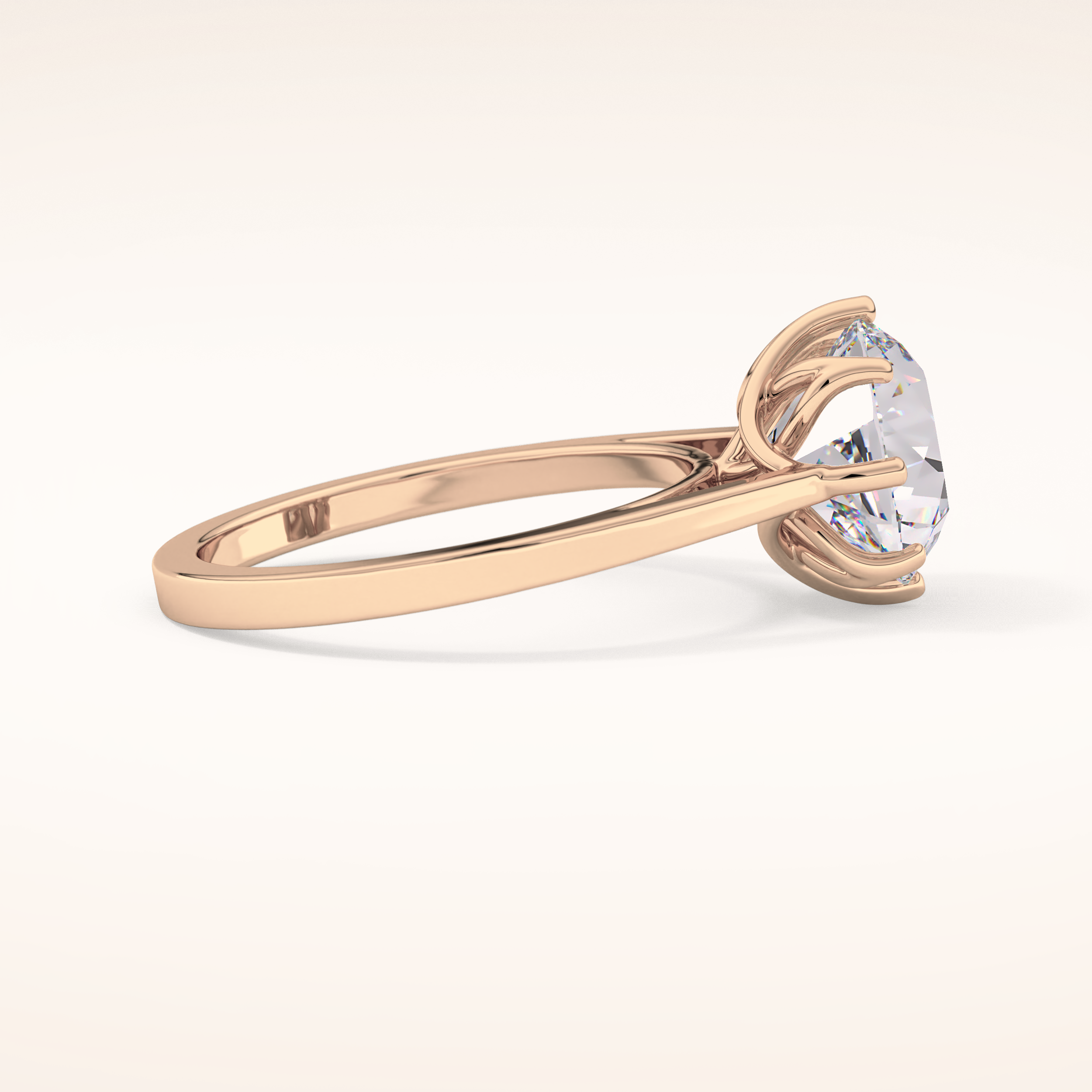 3.16 CT Round Shaped Solitaire Moissanite Engagement Ring