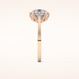 3.16 CT Round Shaped Solitaire Moissanite Engagement Ring