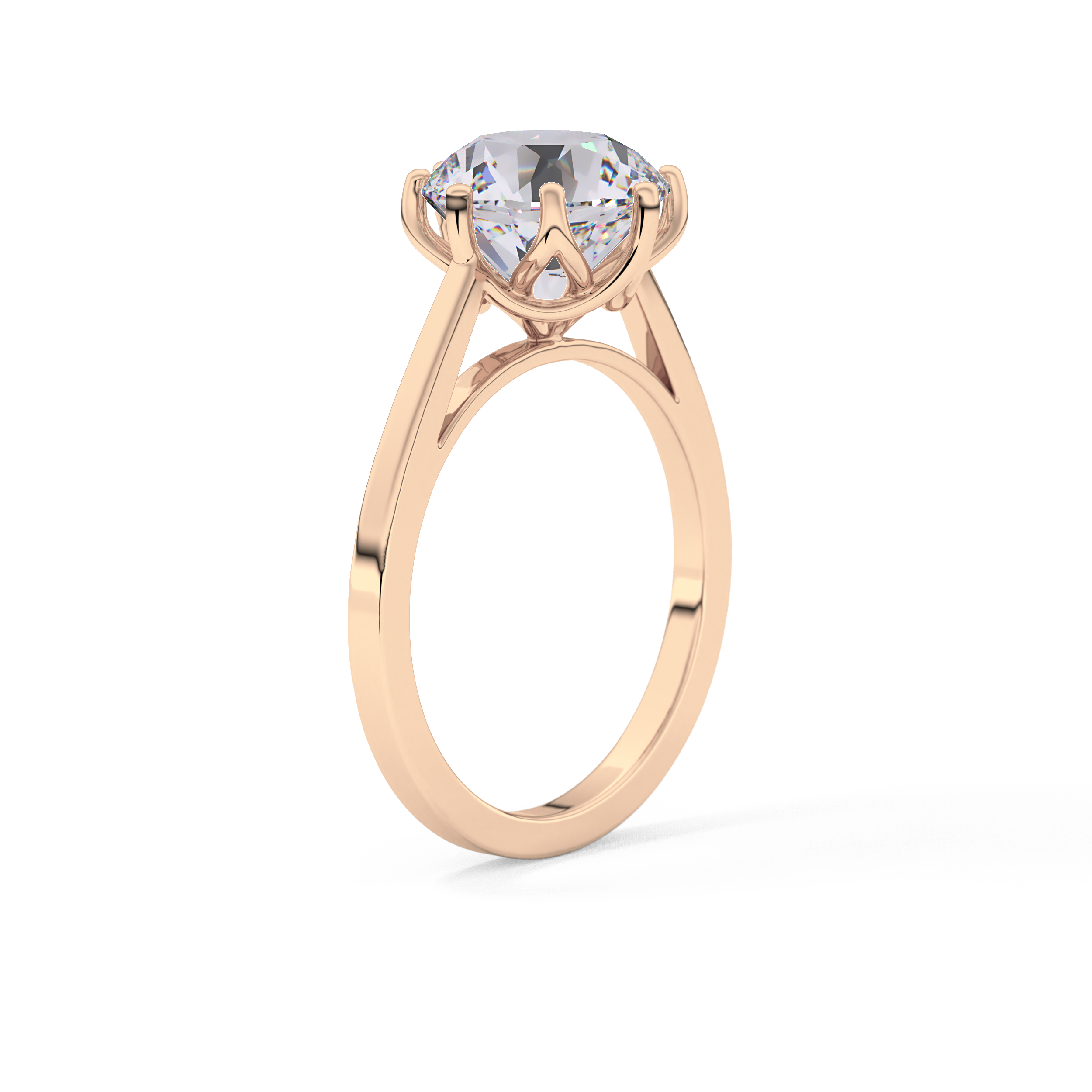 Round Solitaire Lab Grown Diamond Engagement Ring
