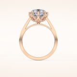 3.16 CT Round Shaped Solitaire Moissanite Engagement Ring