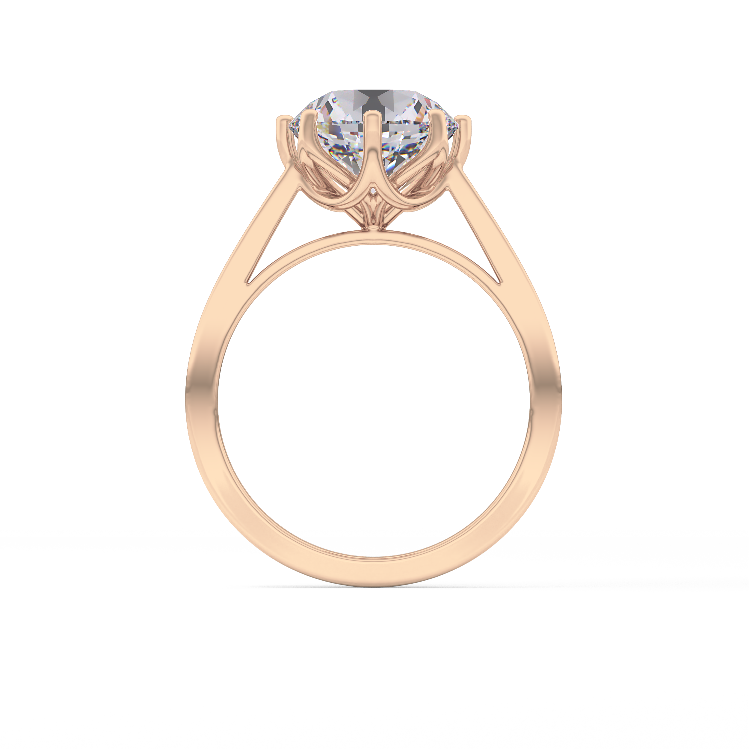Round Solitaire Lab Grown Diamond Engagement Ring
