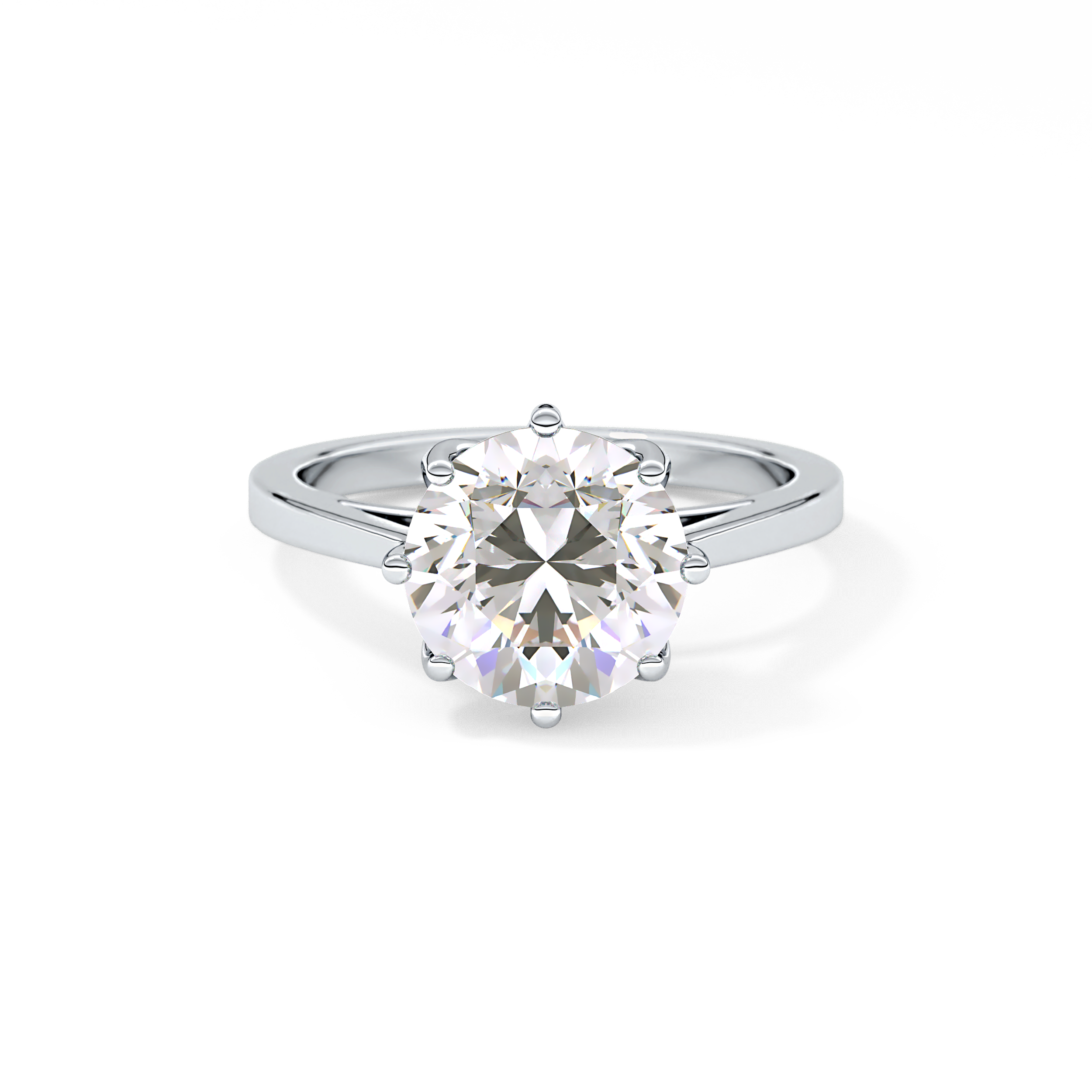 Round Solitaire Lab Grown Diamond Engagement Ring