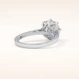 3.16 CT Round Shaped Solitaire Moissanite Engagement Ring