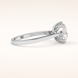 3.16 CT Round Shaped Solitaire Moissanite Engagement Ring