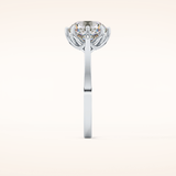 3.16 CT Round Shaped Solitaire Moissanite Engagement Ring