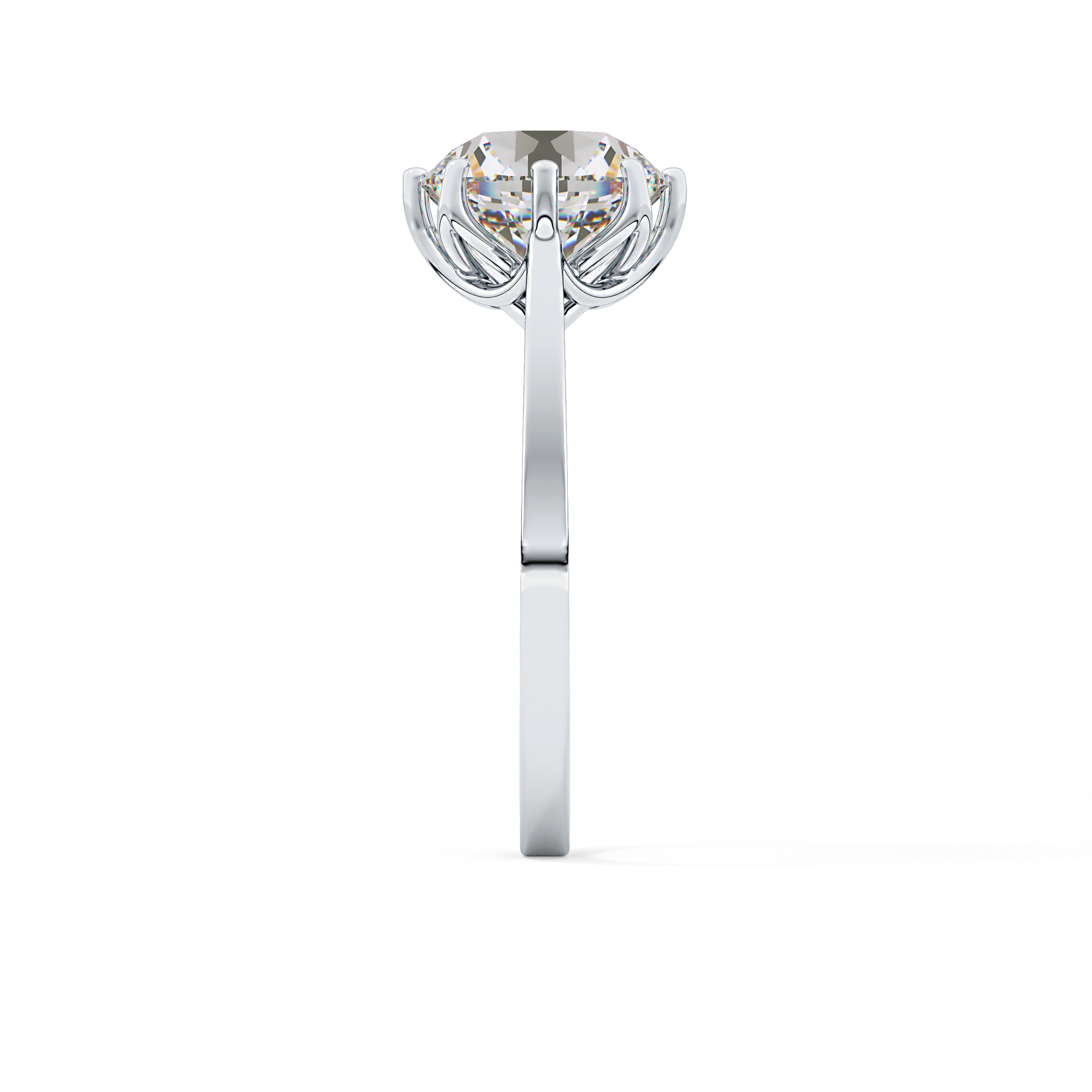 Round Solitaire Lab Grown Diamond Engagement Ring