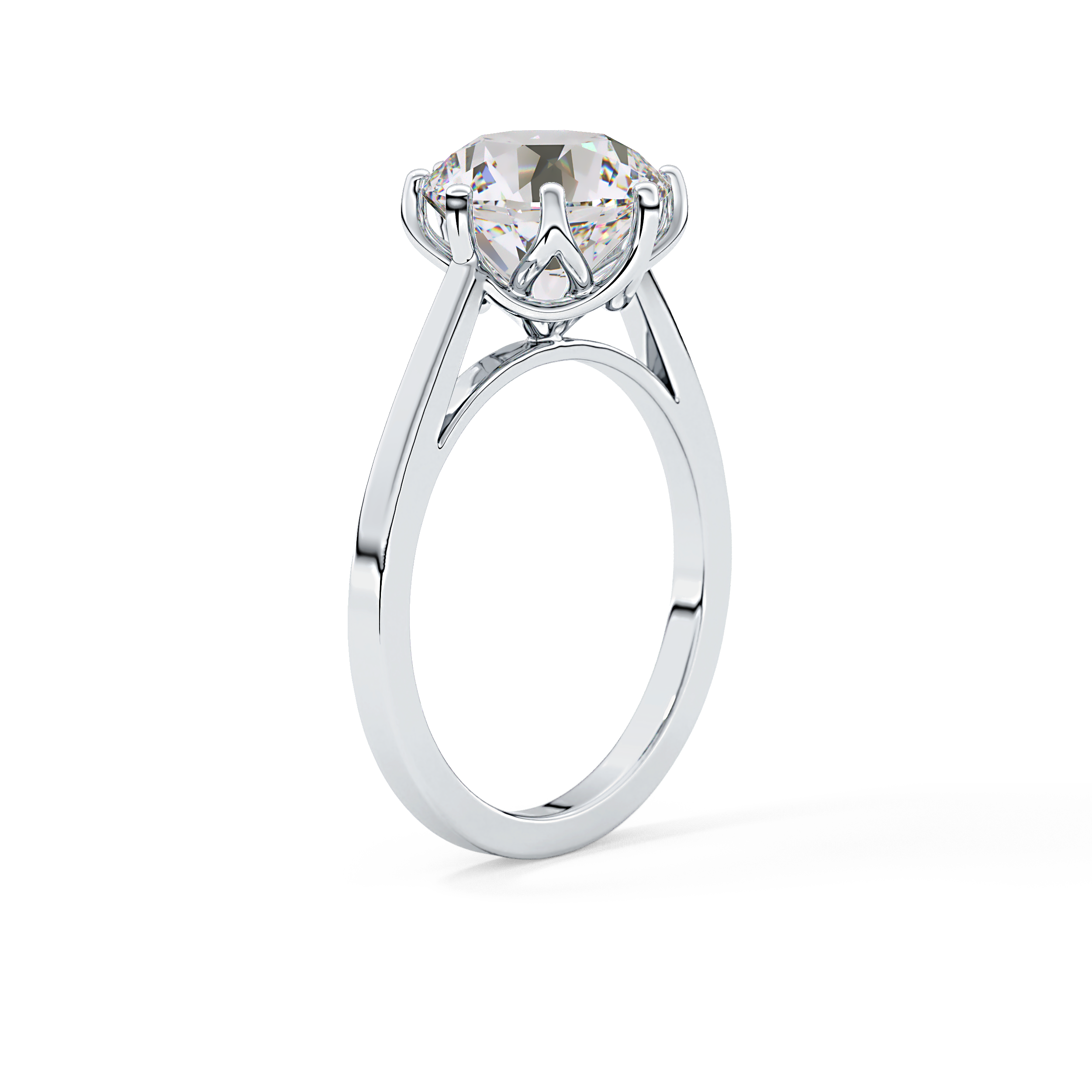Round Solitaire Lab Grown Diamond Engagement Ring