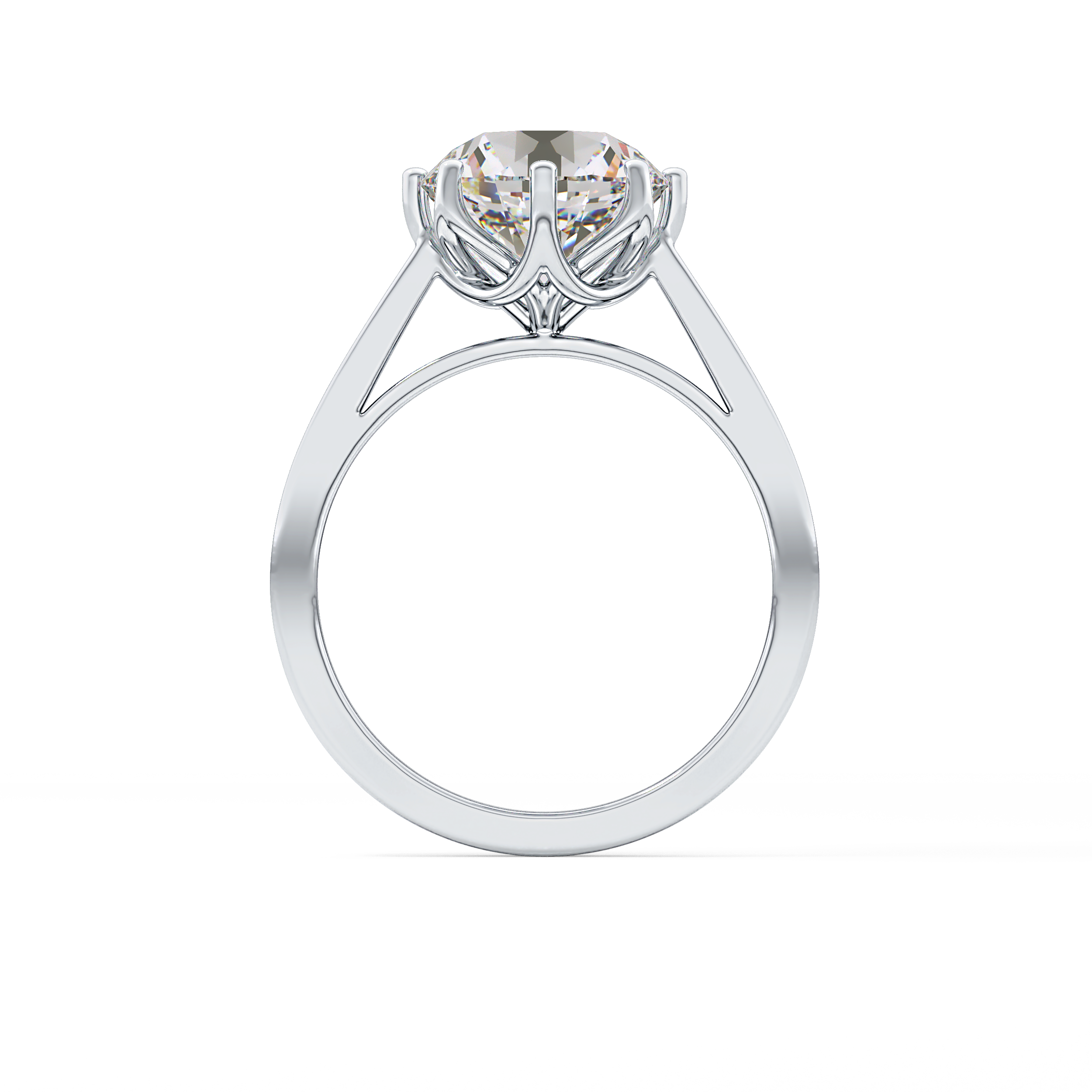 Round Solitaire Lab Grown Diamond Engagement Ring
