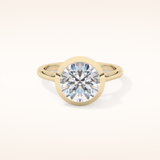 2.85 CT Round Shaped Solitaire Moissanite Engagement Ring