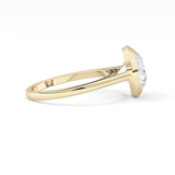 Round Bezel Lab Grown Diamond Engagement Ring