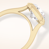 2.85 CT Round Shaped Solitaire Moissanite Engagement Ring