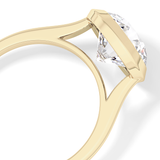 Round Bezel Lab Grown Diamond Engagement Ring