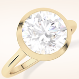 2.85 CT Round Shaped Solitaire Moissanite Engagement Ring