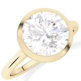 Round Bezel Lab Grown Diamond Engagement Ring