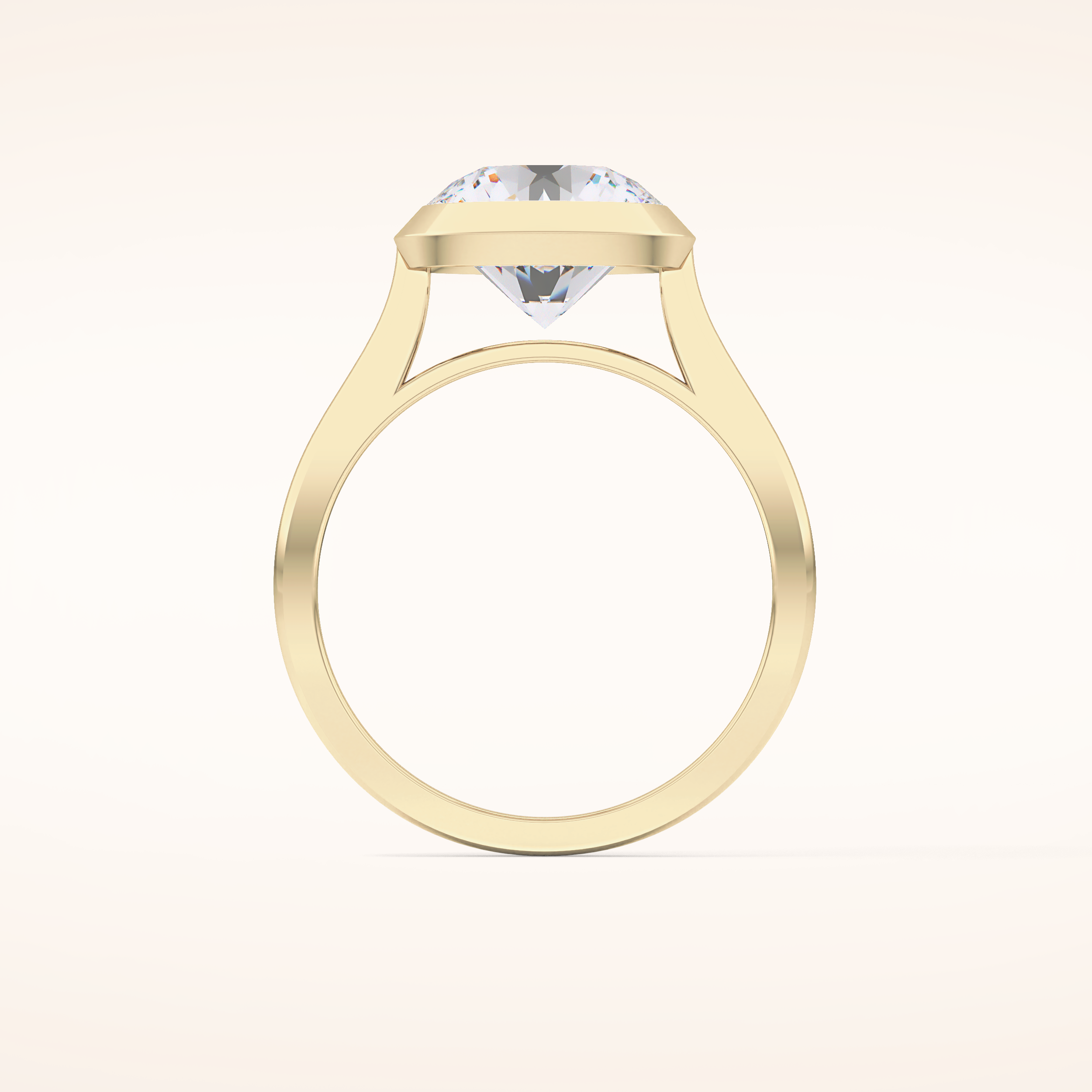2.85 CT Round Shaped Solitaire Moissanite Engagement Ring
