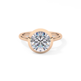 Round Bezel Lab Grown Diamond Engagement Ring