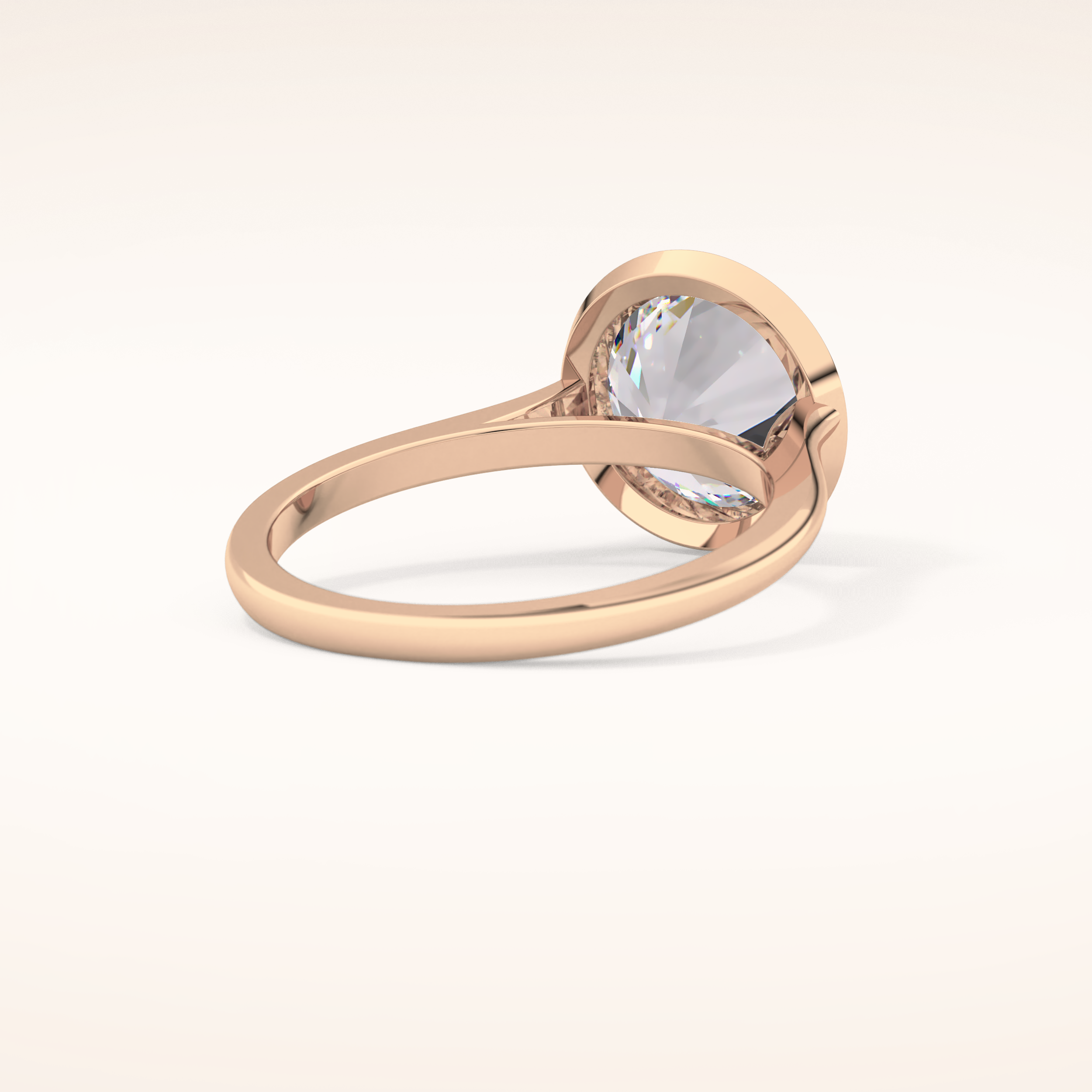 2.85 CT Round Shaped Solitaire Moissanite Engagement Ring