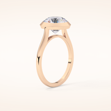 2.85 CT Round Shaped Solitaire Moissanite Engagement Ring