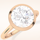 2.85 CT Round Shaped Solitaire Moissanite Engagement Ring