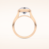 2.85 CT Round Shaped Solitaire Moissanite Engagement Ring