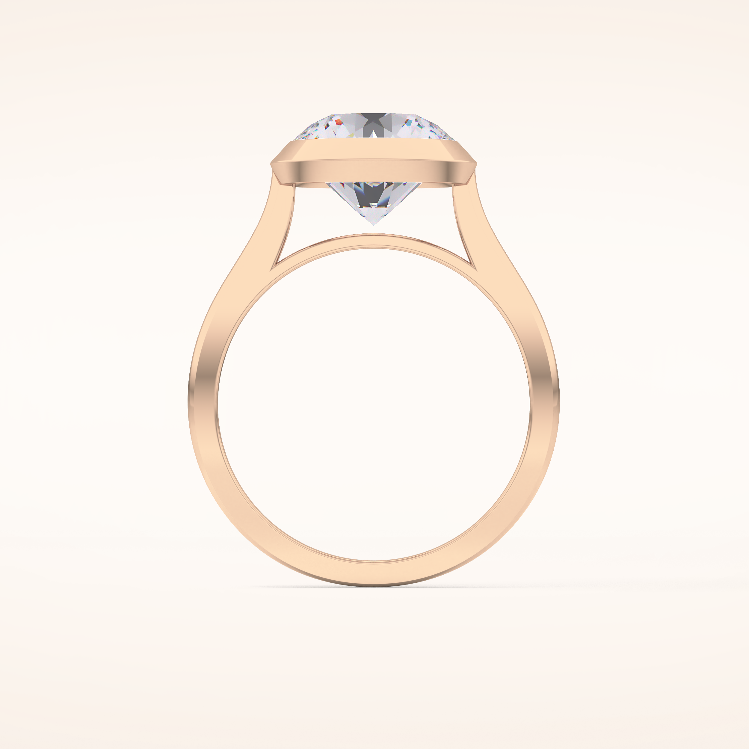 2.85 CT Round Shaped Solitaire Moissanite Engagement Ring